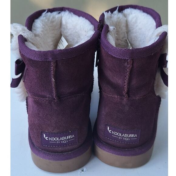 Koolaburra by UGG Girl's Victoria Mini Ankle Boot Bootie Purple Bow Size 4 $70 - Picture 5 of 9